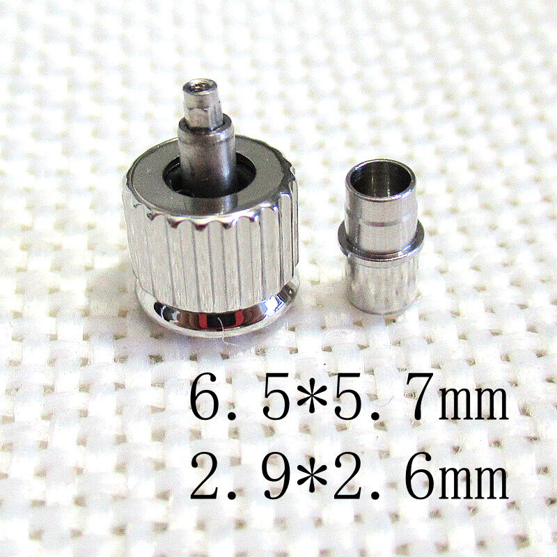 Silver 6.5X5.7mm replacement watch crown for Conquest L3.782.4 by Generic, durable accessory.