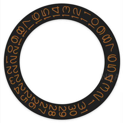 Black Background Brown Character Date Disk Date Wheel for Seiko NH35 NH36
