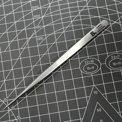 Swiss Bergeon 7026-SS antimagnetic tweezer with fine narrow tips for precise watch repair and adjustments.