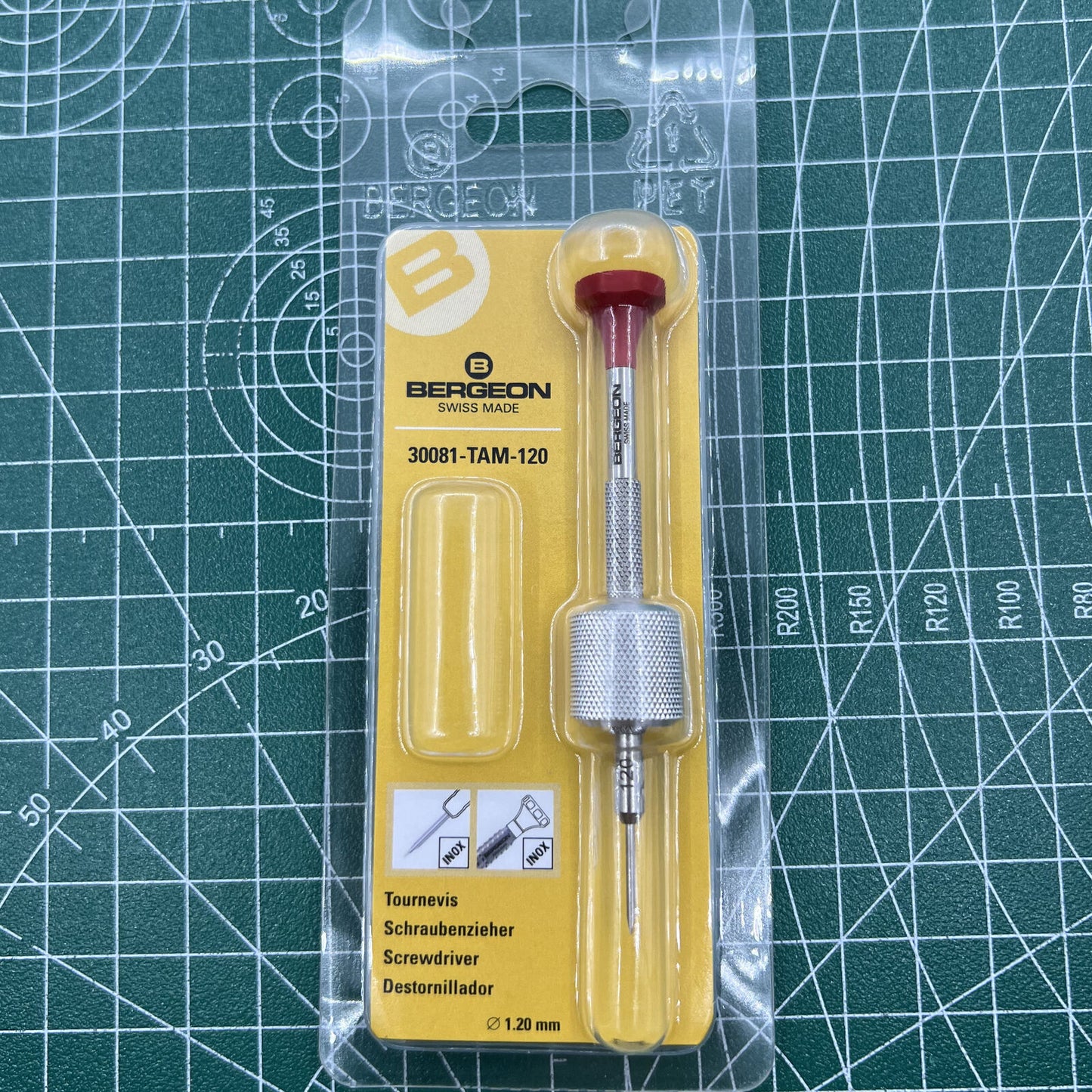 Bergeon 30081-TAM-120 drum barrel screwdriver 1.20mm for precise watch repair tasks