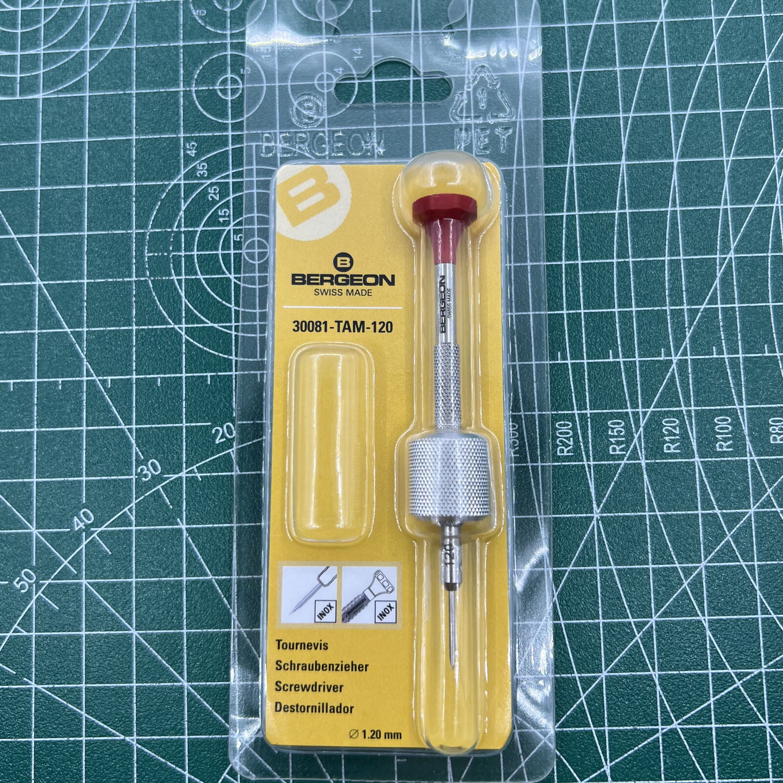 Bergeon 30081-TAM-120 drum barrel screwdriver 1.20mm for precise watch repair tasks