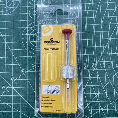 Bergeon 30081-TAM-120 drum barrel screwdriver 1.20mm for precise watch repair tasks