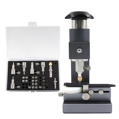 Watch Strap Hole Punch set by Watchmaker Tools, multi-shape punches for precise watch strap adjustments.