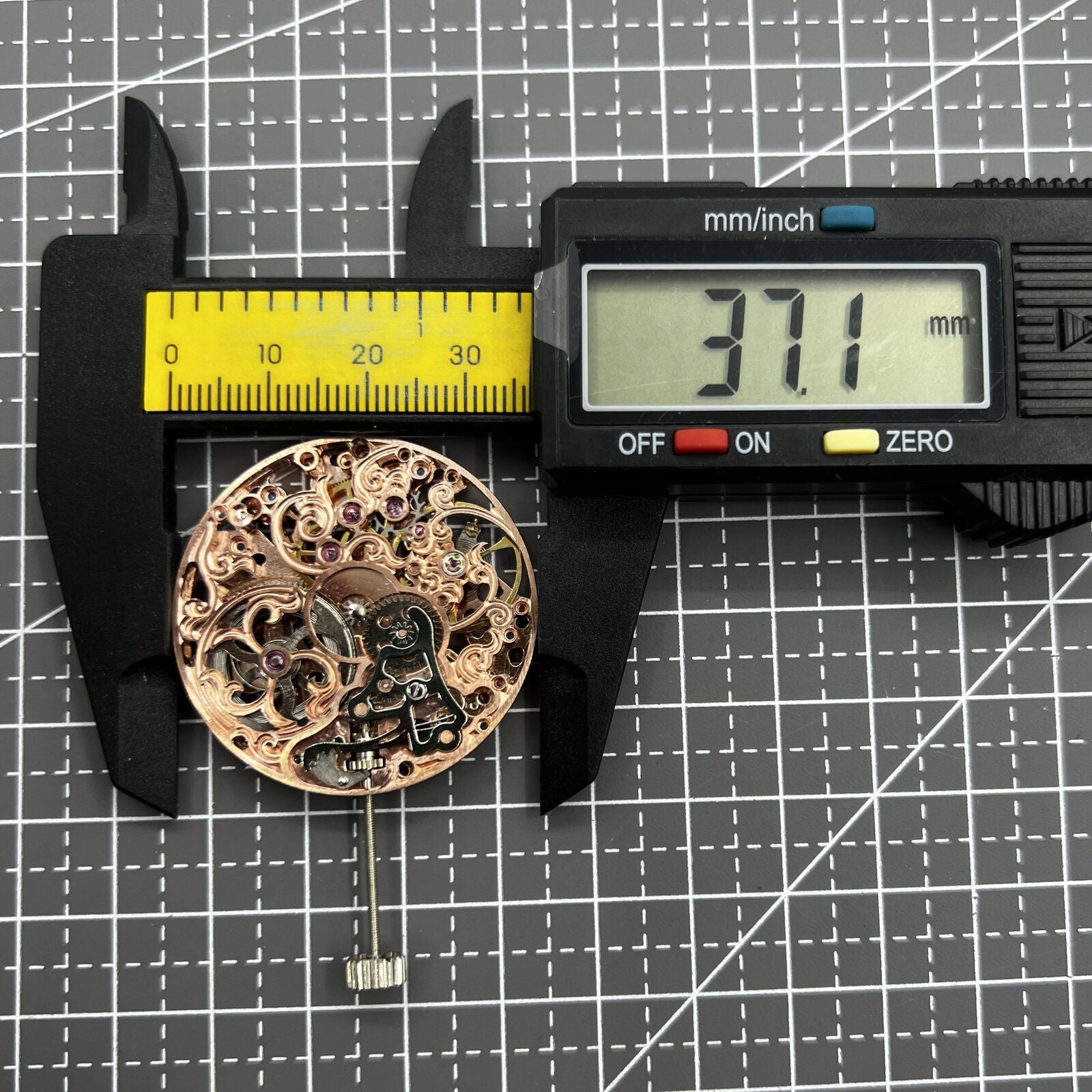 Seagull ST3600 6497 carved hollow manual mechanical watch movement showcasing detailed craftsmanship.