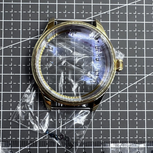 44mm 316L Golden Watch Case for Seagull ST3600/ST3621/ETA6497/ETA6498 Movement
