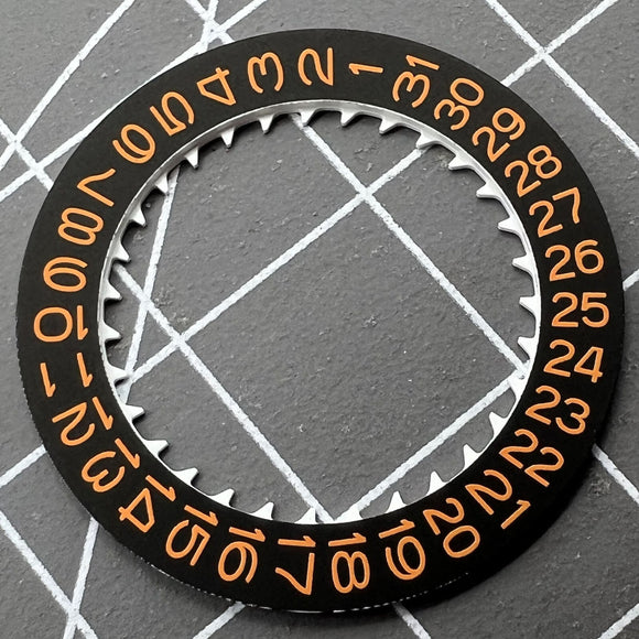 Black Background Orange Character Disk Date Wheel for NH35 NH36 Movement