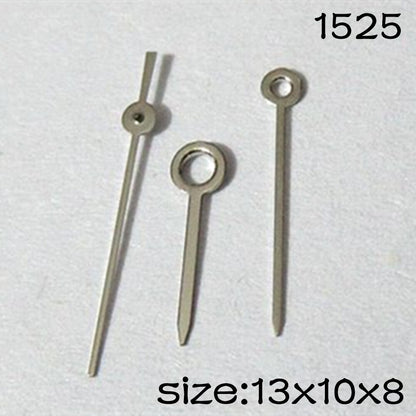 2 Sätze/Packung Uhrzeiger mit silbernem Rand für Miyota 2035 Uhrwerk Nr. 1525
