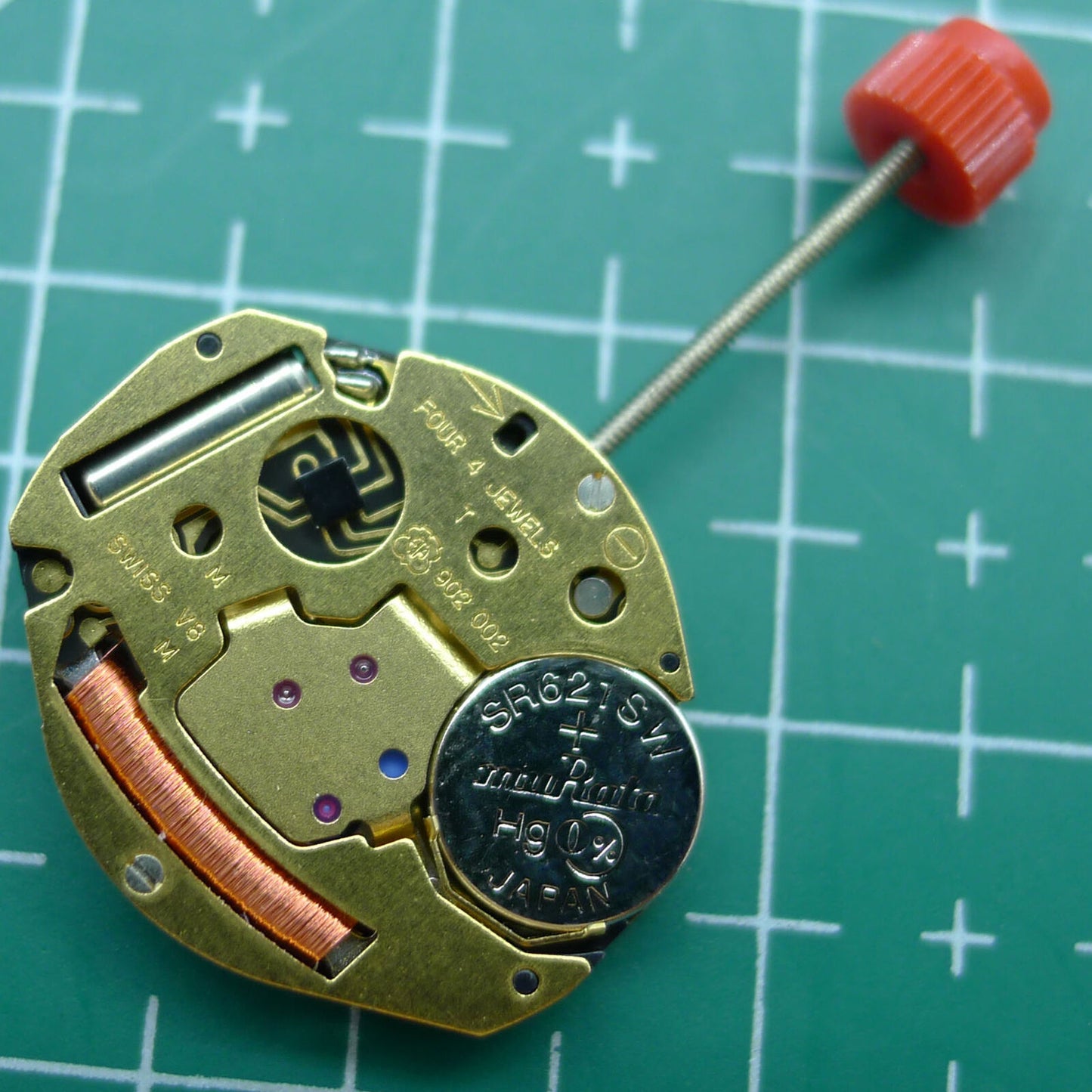 ETA 902.002 quartz watch movement with 2 hands, Swiss precision for high-quality watch repairs.