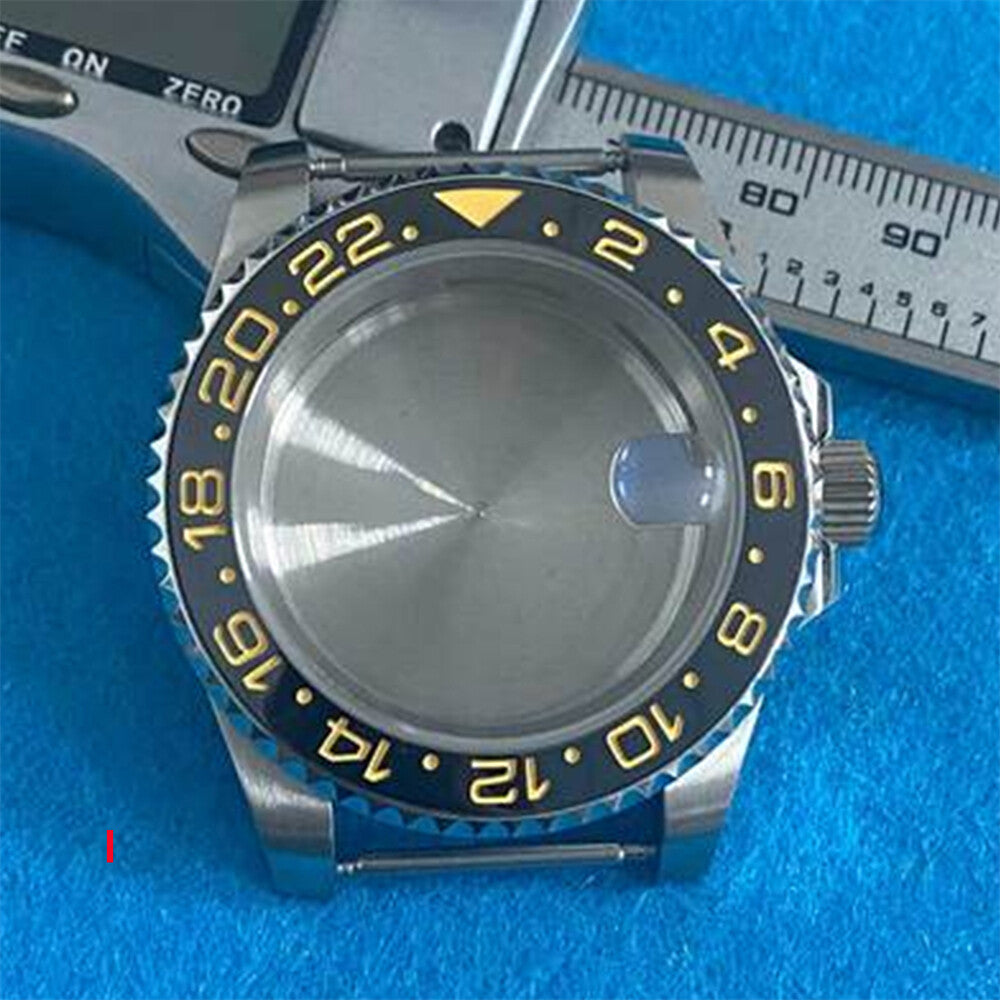 Boîtier de montre en acier inoxydable 316L avec verre saphir grossissant de 40 mm pour mouvement NH35 