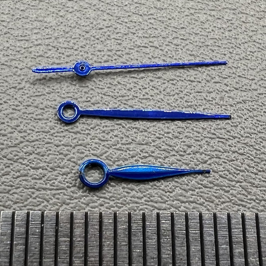 Set of 3 Miyota 9015 watch hands for men, including hour, minute, and second hands.