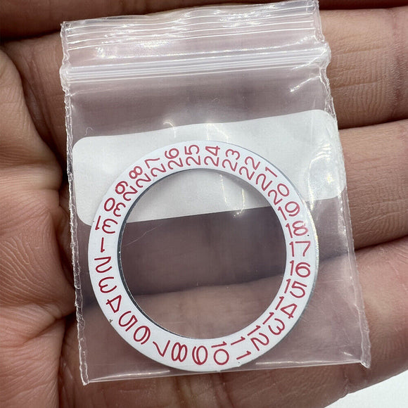 White Background Red Character Disk Date Wheel for  NH35 NH36 D3