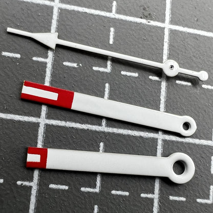 1. Red arrow-shaped watch hands set for Miyota 2035 quartz movement, perfect for precise timekeeping.  
