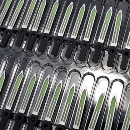 C3 green luminous watch hands set by P1-3-C for NH35A, SKX007 & SRP777 models, high visibility