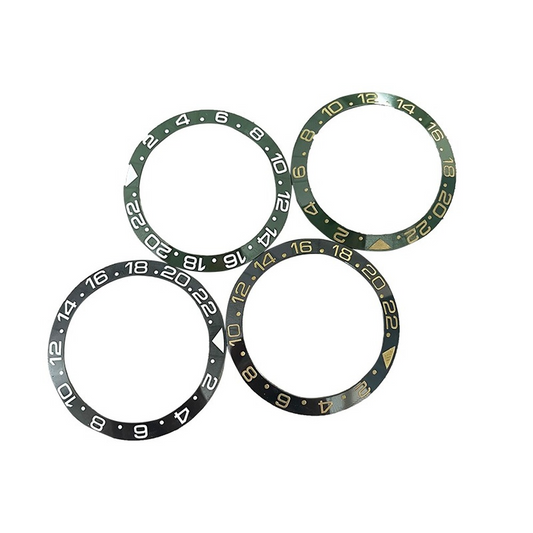 38mm ceramic bezel insert with super luminous feature for automatic GMT men's watches.