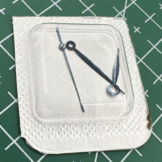 Blue baking finish watch hands for ETA 2892 2824 2836 movement, wholesale lot, precision timing parts.