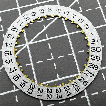 Men?s silver date disk wheel by ETA, compatible with ETA2892 and ETA2824 movements for precise watch repair.
