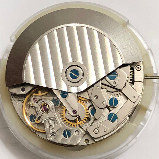 New China SHANGHAI 7750 automatic watch accessory with mechanical movement and day-date display at 9 o'clock.