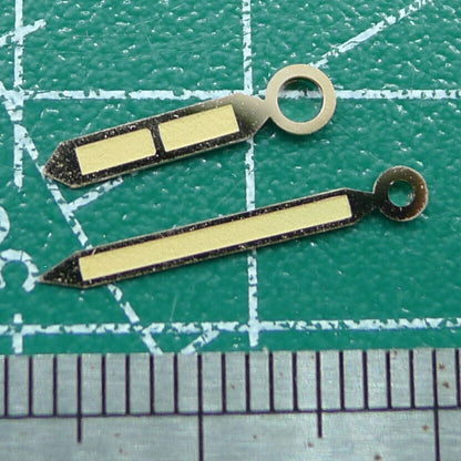 Green lume rose gold trim watch hands for ST3600 and ETA6497/6498 movements.