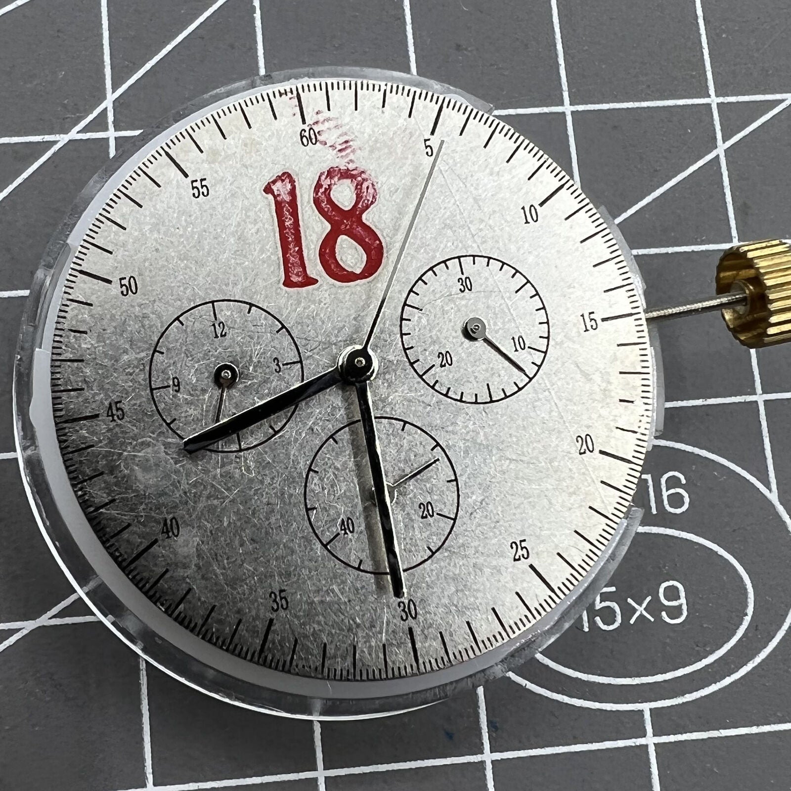 SL4801 automatic watch with multifunctional mechanical movement and small second subdials at 3, 6, and 9 o'clock.