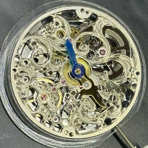 China Made Silver Hollow Carved Automatic Mechanical Movement 7750 Movement