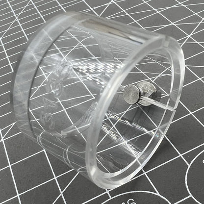 Transparent watch movement holder for RLX3135 movement, secure fit precision watch accessories.