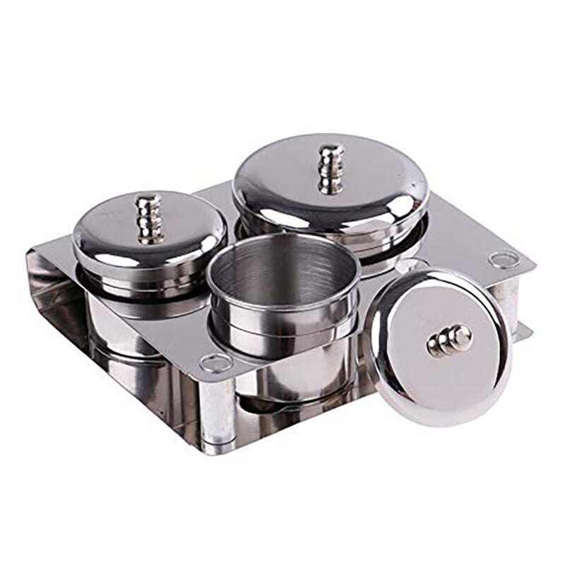 Stainless steel watch oil washing jar for precise watchmaker repair and maintenance.