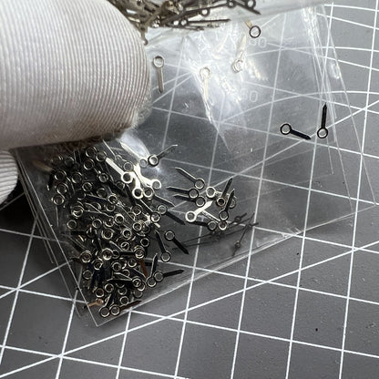 Lot de 100 aiguilles de montre argentées de 7 mm pour mouvement à quartz Hattori Epson PC21