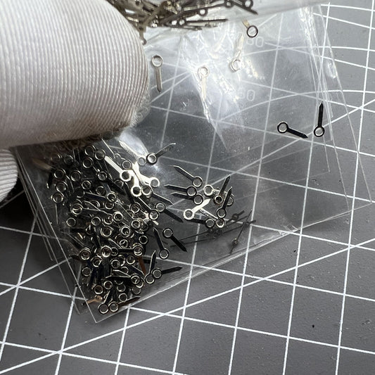 Lot de 100 aiguilles de montre argentées de 7 mm pour mouvement à quartz Hattori Epson PC21