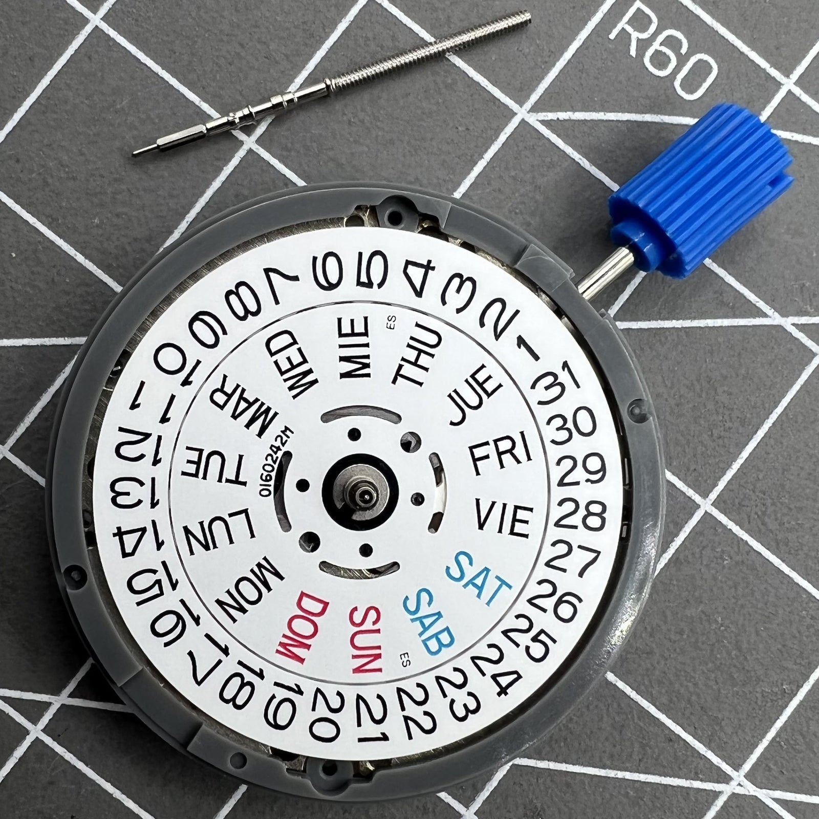 Seiko Japan automatic watch movement NH36A mechanism for precise timekeeping.