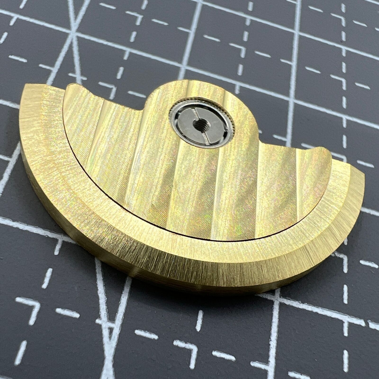 Golden Line Wave carved rotor oscillating weight by Golden Line for Miyota NH35 NH36 watch movement.