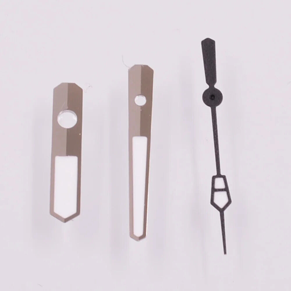 Green luminous watch hands, designed for NH35A, NH36, 7S36, 7S25, 7S35, 6R15, and 4R36 movements.