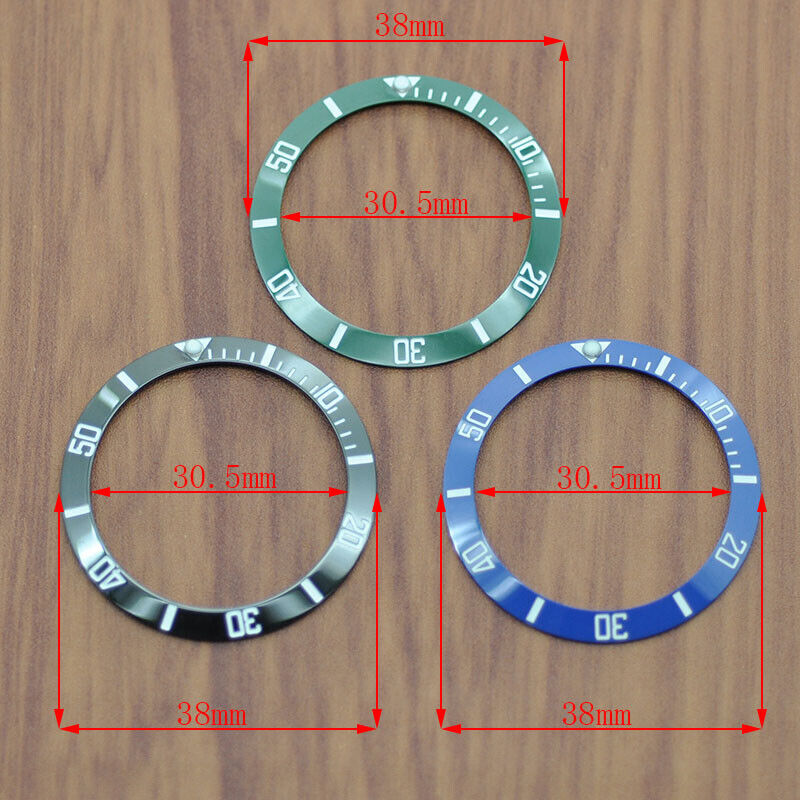 38mm ceramic GMT watch bezel, durable and stylish replacement for men's watches.