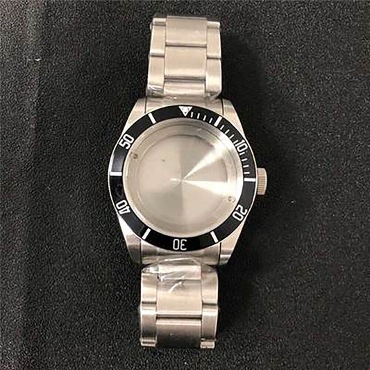 10 Typ Uhrengehäuse + Aluminiumring + Armband 41 mm Saphir-/Mineralglas für NH35/NH36 