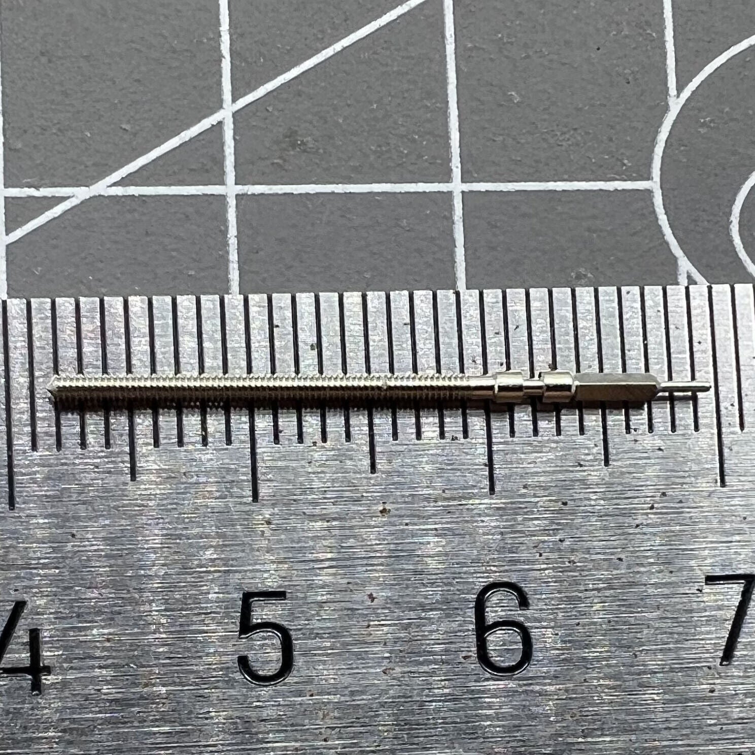 Watch winding stem for Seagull ETA 6497-1 ST3600 movement, precision replacement part for repairs.