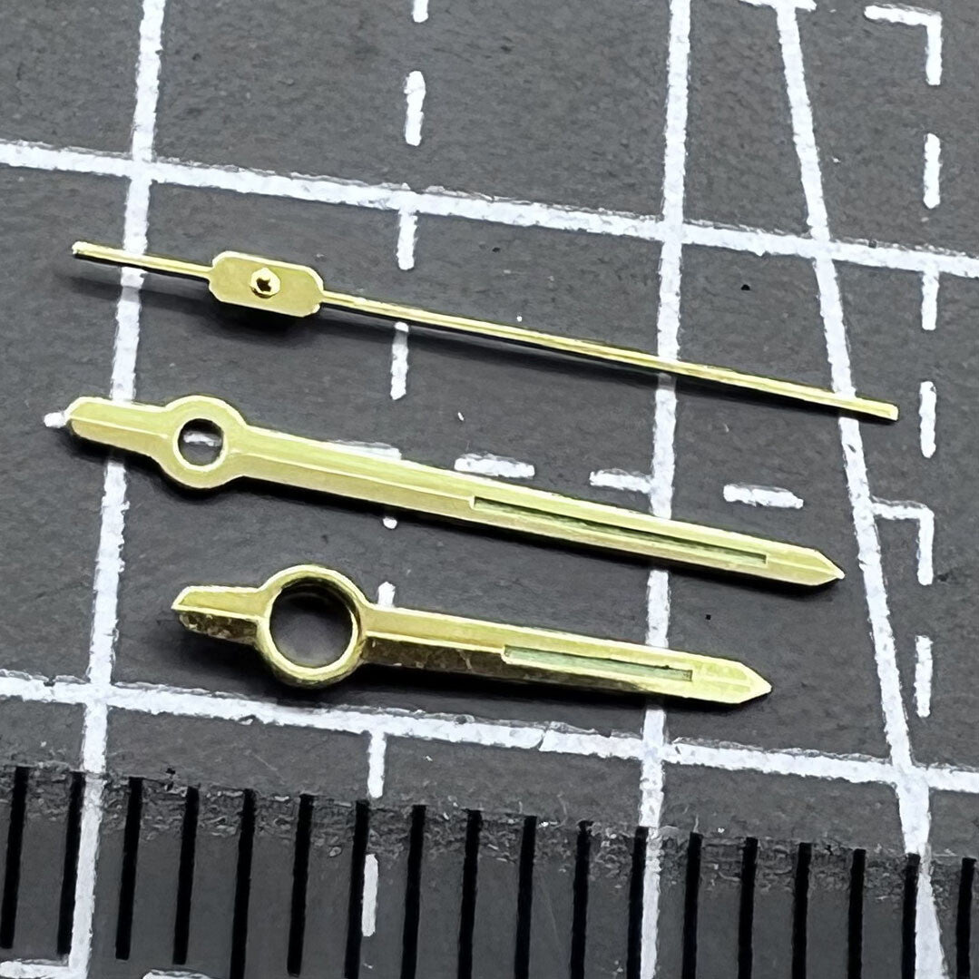 2er Set 12mm goldene grüne lumineszierende Zeiger für Orient 46943 46941