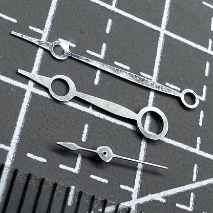 2er Pack Silberne Zeigersets ohne Leuchtmasse für Seagull ST3600 ST3621 ETA6497