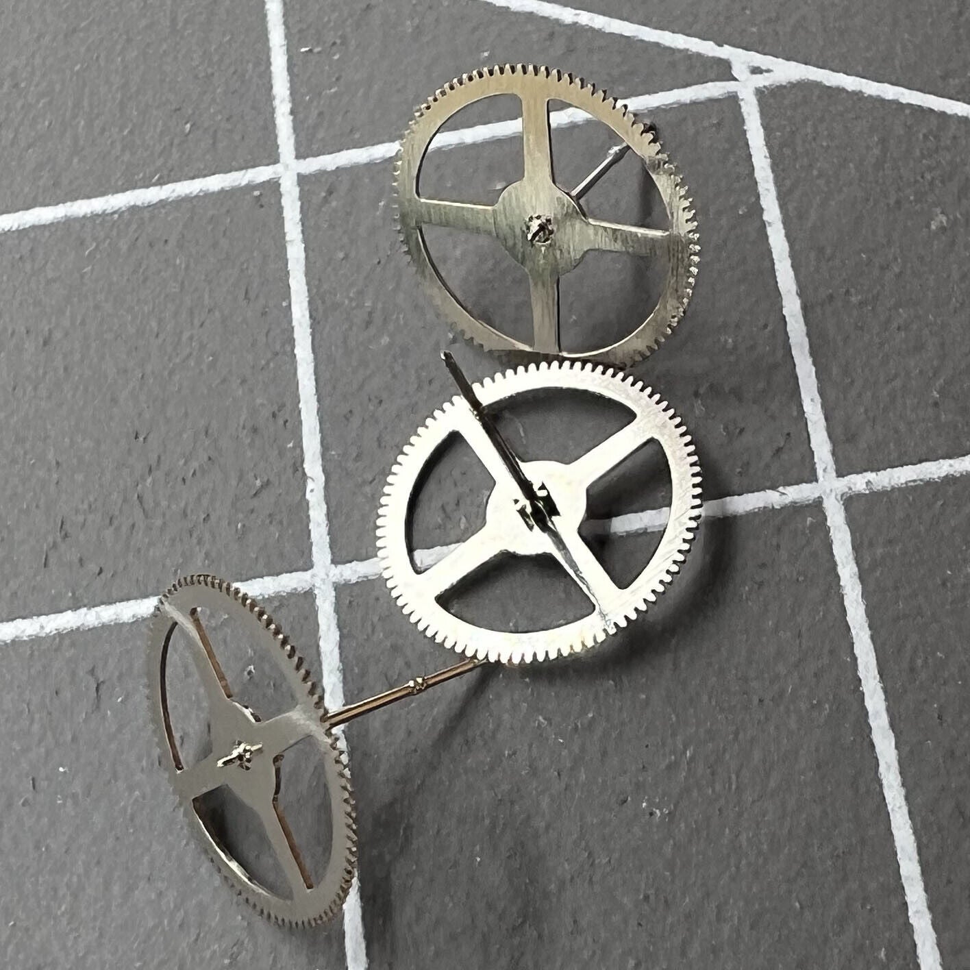 Set of 3 replacement second wheels for NH35 NH36 watch movements, precision accessory parts.