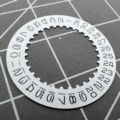 Vintage-Zahlenschrift, weißes Datumsscheibenrad, Datumsrad, passend für RLX 3135-Uhrwerk 
