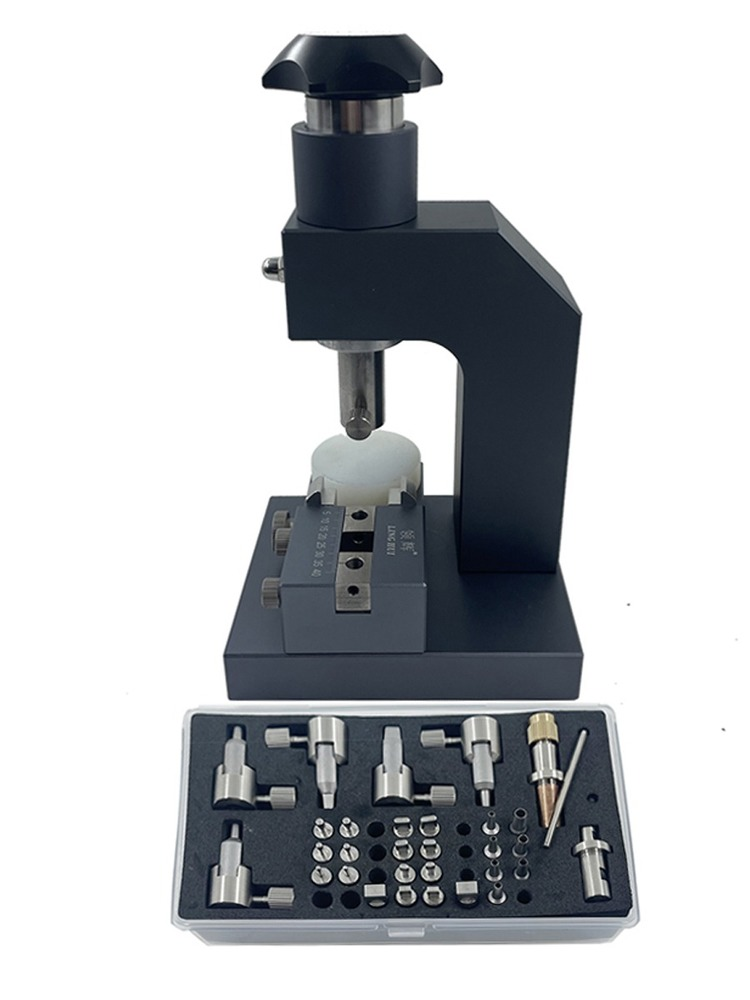Watch Strap Hole Punch set by Watchmaker Tools, featuring multi-shape punches for precise leather strap adjustments.