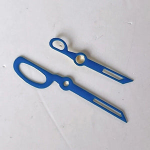 13mm Blue Scissors Shape NO Lume Watch Hands Set Fit for NH35/NH36 Movement