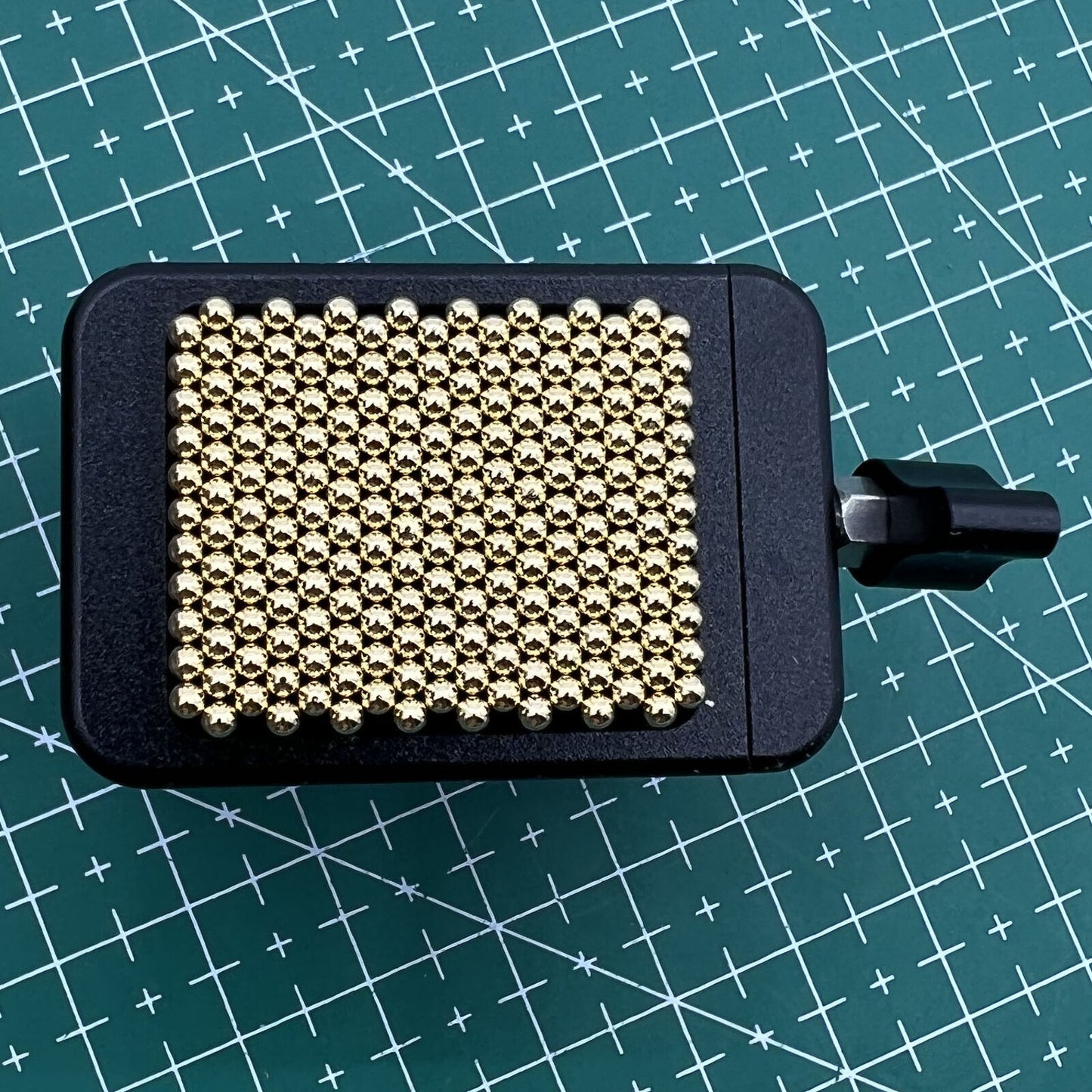 Universal metal movement holder with beads, compatible with any watch shape for secure repair - Brand Generic.