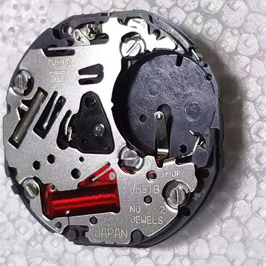 Hattori Epson VH31B quartz watch movement, Japan-made, precise timekeeping for watch repair.