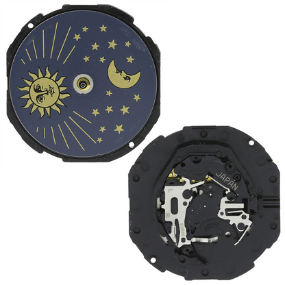 Hattori Epson PC39 quartz watch movement, precise Japan-made component for accurate timekeeping.