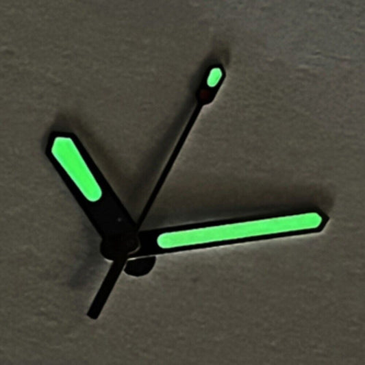 Aiguilles de montre de plongée lumineuses vertes C3, garniture dorée de 12 mm, pour SKX/SBBN NH35A/NH36