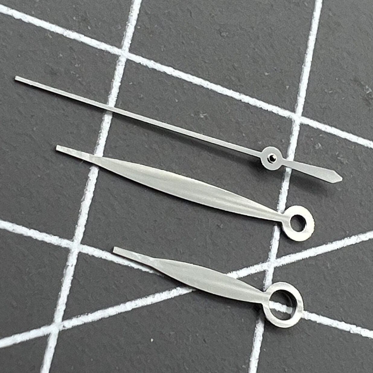 Silver 8x11.5x11.5mm watch hands for ETA 2892, 2836, 2824 movements.