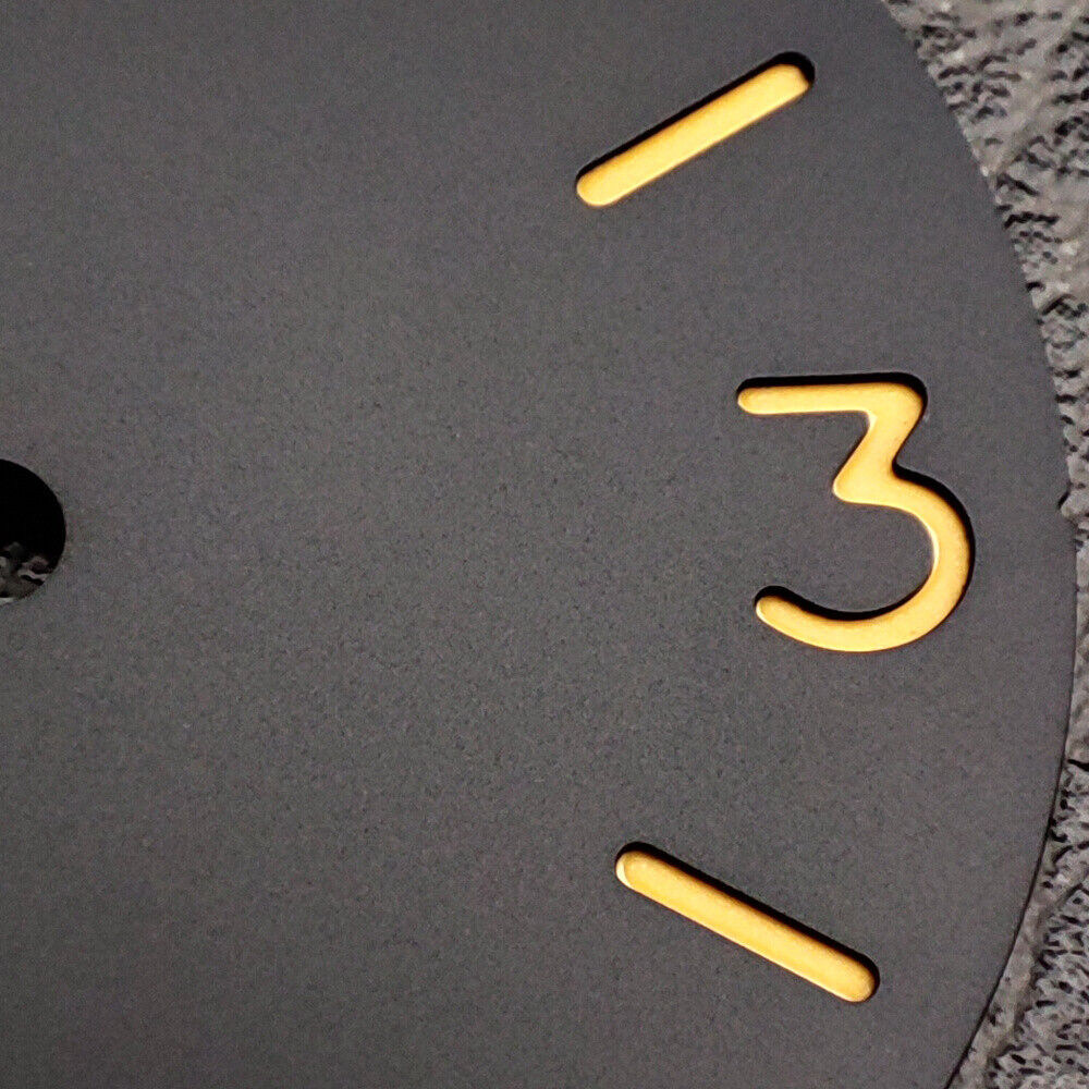 Green luminous black watch dial for ST3600 ETA6497/6498 movement, perfect for custom watch repair projects.