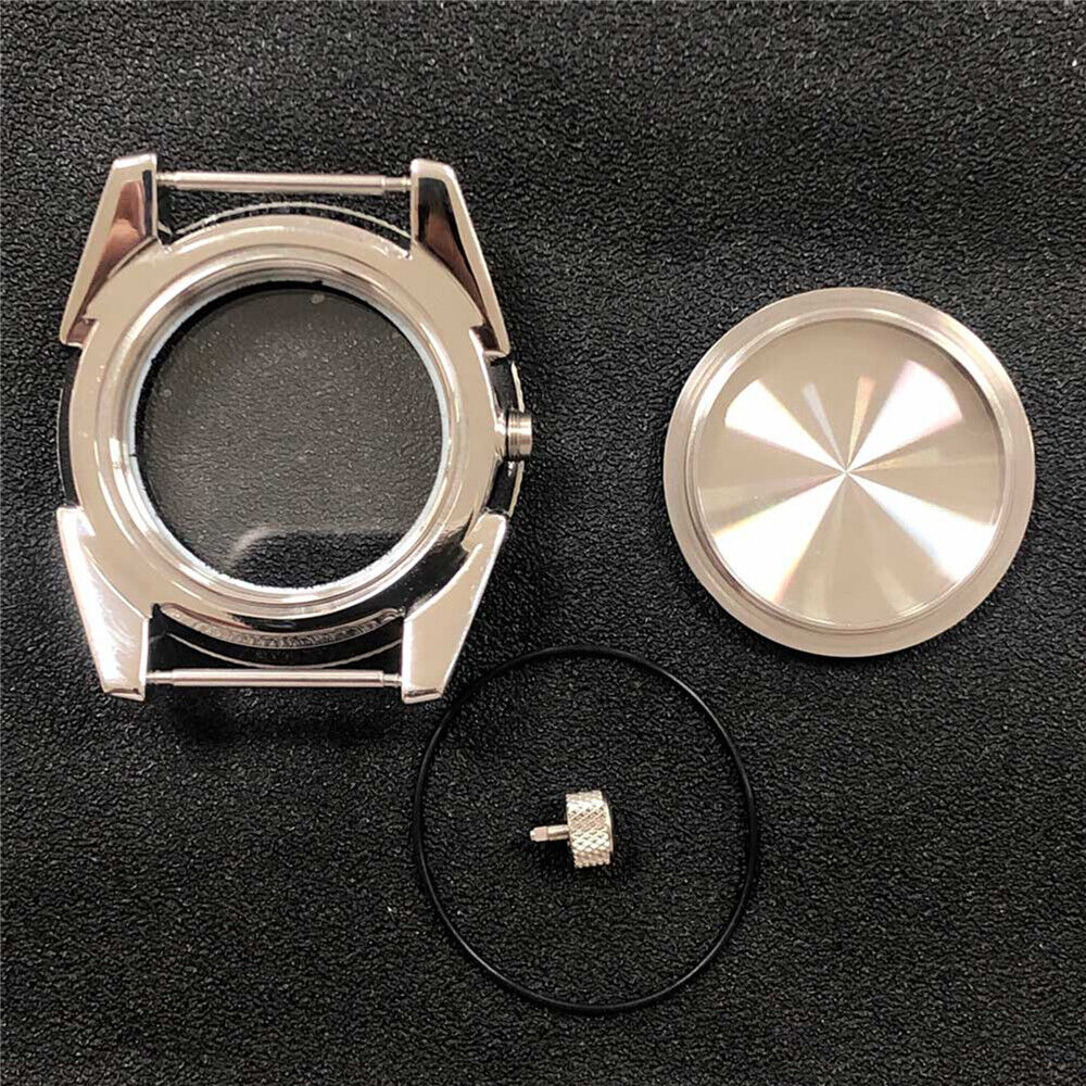 43mm 316L stainless steel watch case with sapphire glass, compatible with NH35/NH36.