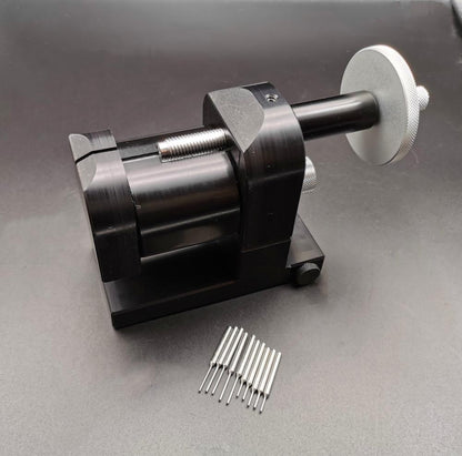 Adjustable watch strap link pin remover tool for precise bracelet chain adjustments.