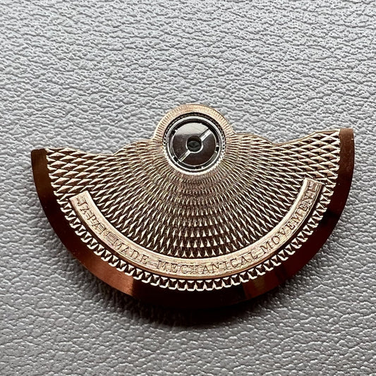 Poids de rotor oscillant à motif diamant dense en or rose pour NH34, NH35, NH36, NH38 