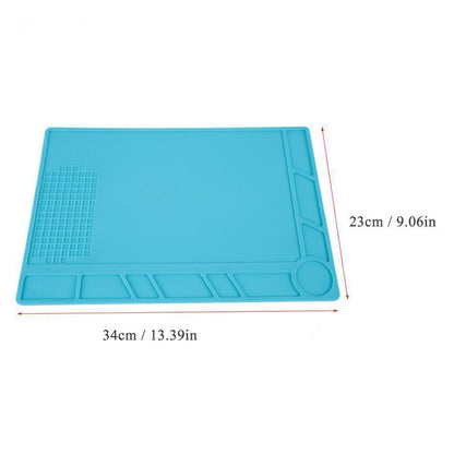 34cm x 23cm Work Pad Soldering Station Heat Resistant Pad Non-slip Silicone Mat